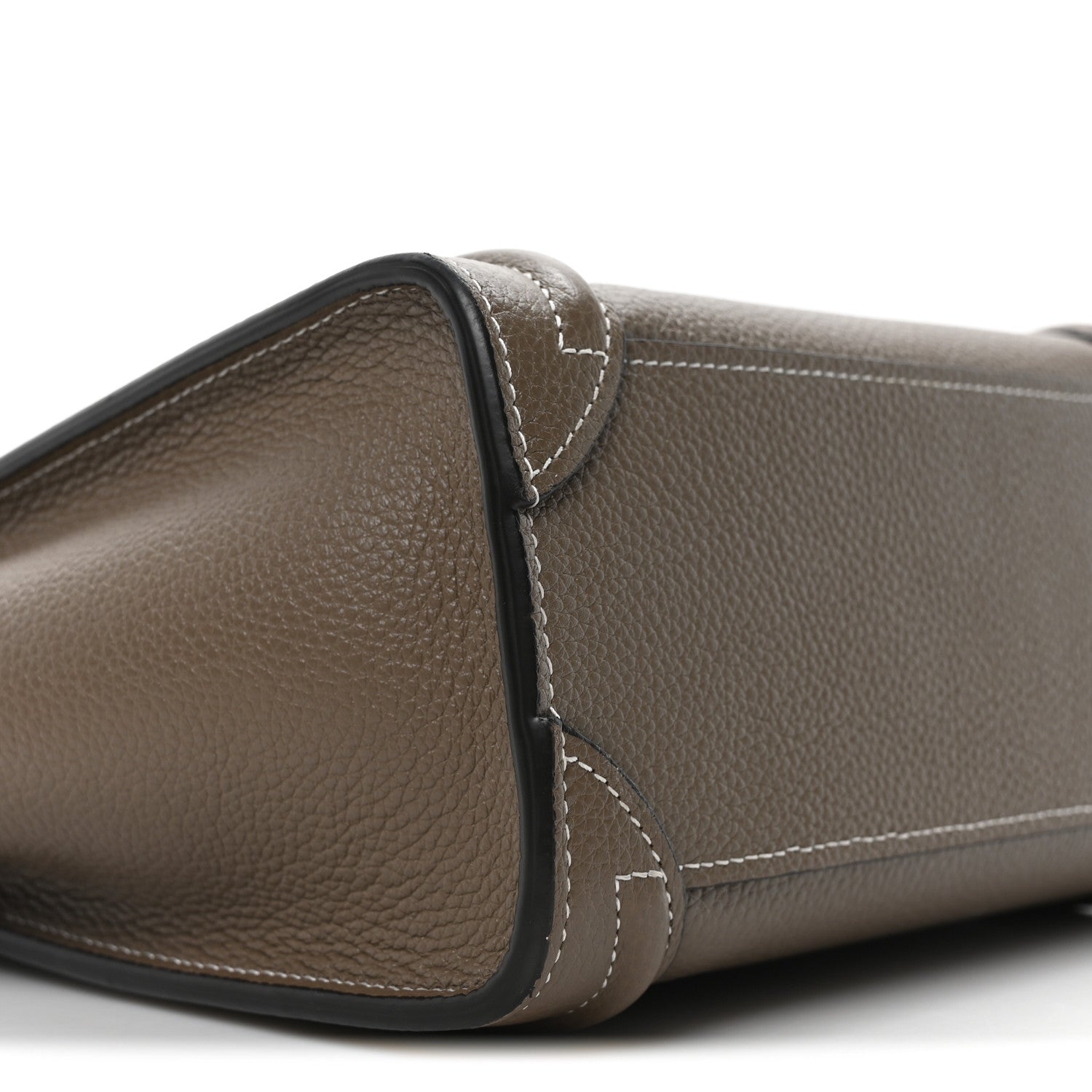 Celine Drummed Calfskin Nano Luggage Souris 9 of 10