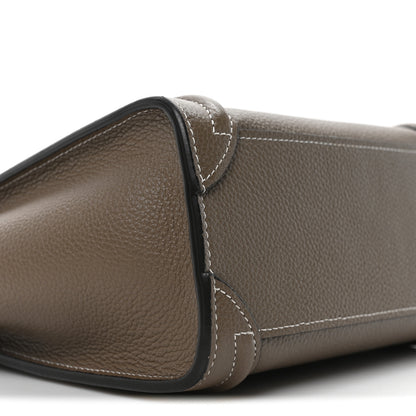 Celine Drummed Calfskin Nano Luggage Souris 9 of 10