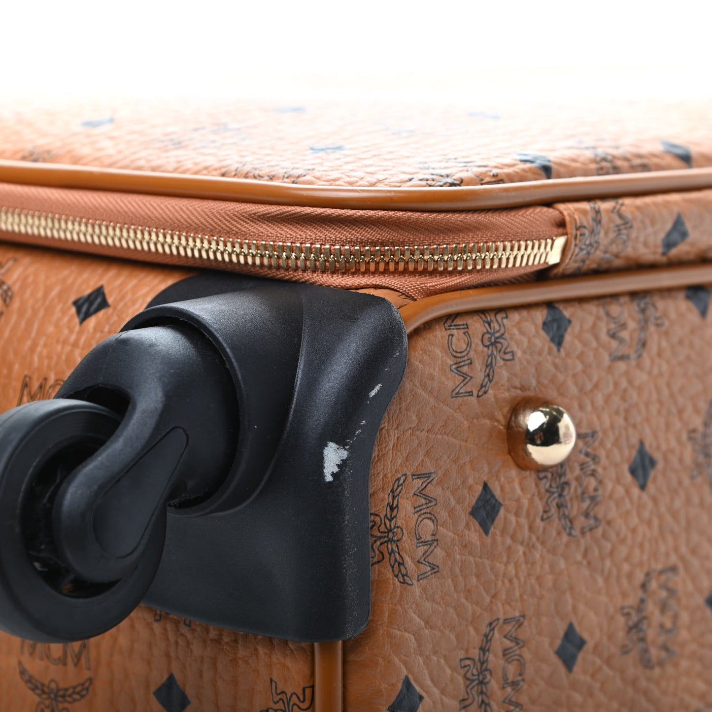 Visetos Small Traveler Cabin Trolley Suitcase Cognac