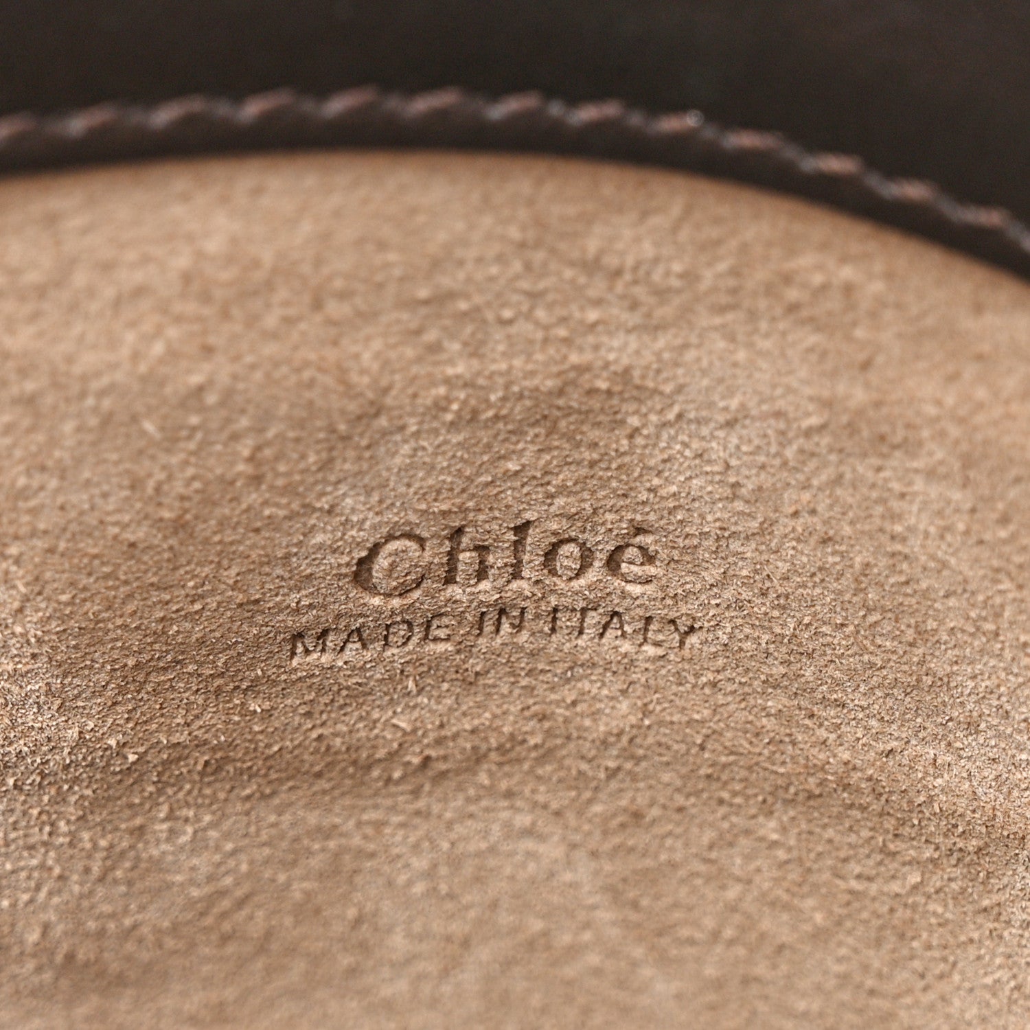 Chloe Crocodile Embossed Darryl Clutch Brown 6 of 9