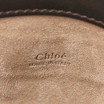 Chloe Crocodile Embossed Darryl Clutch Brown 6 of 9