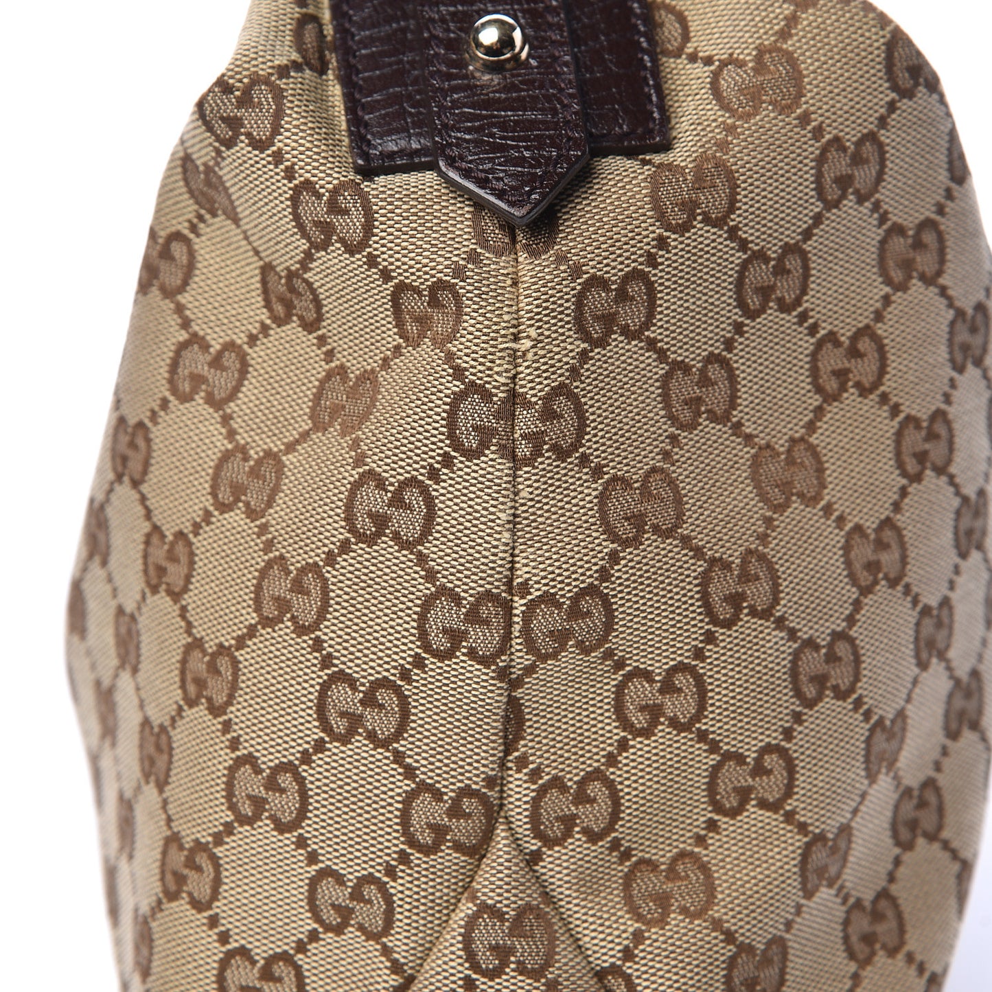 Monogram Medium Horsebit Chain Hobo Dark Brown