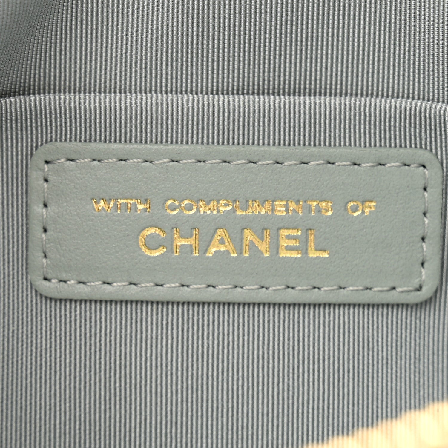 Chanel Satin Quilted Small Chanel 19 Pouch Gray 6 of 8