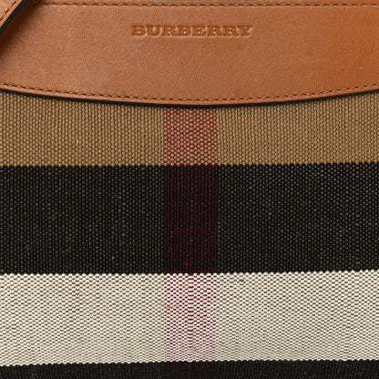 Burberry Mega Check Peyton Crossbody Clutch Bag Saddle Brown 9 of 11