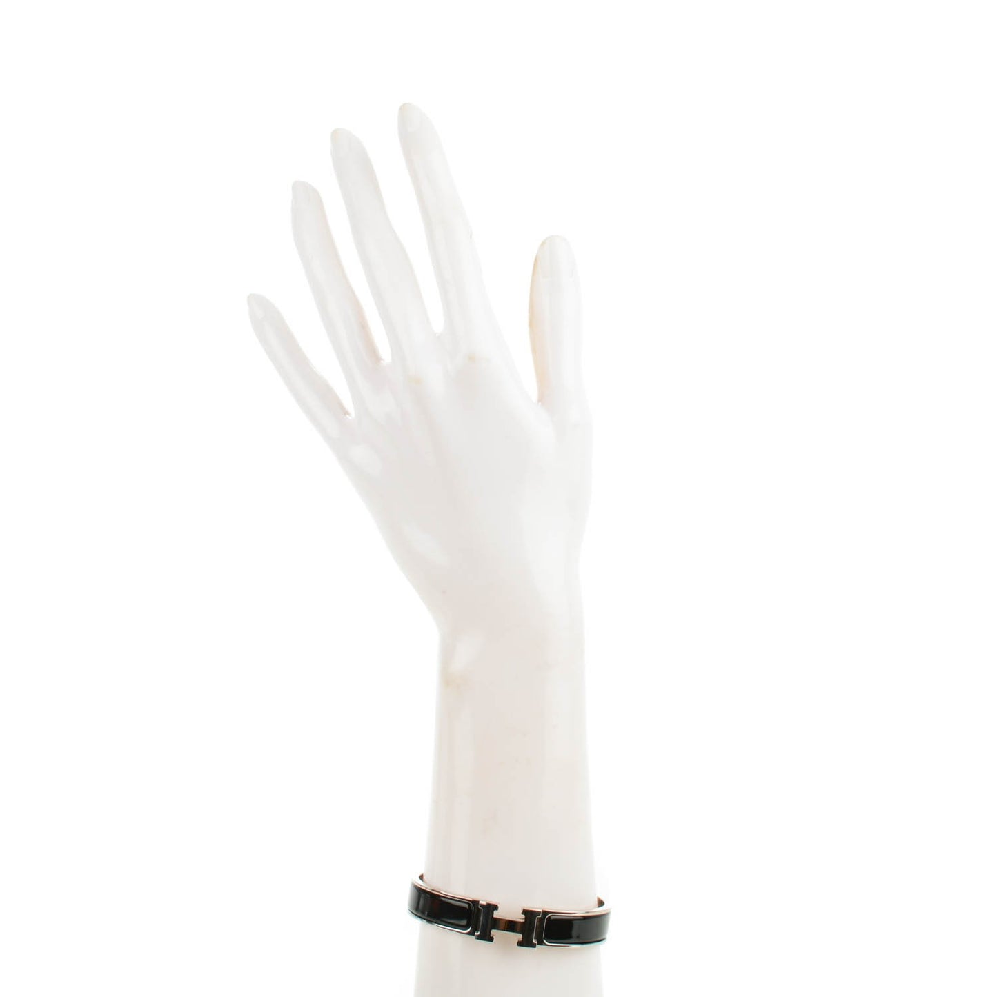 Enamel Narrow Clic Clac H Bracelet PM Black