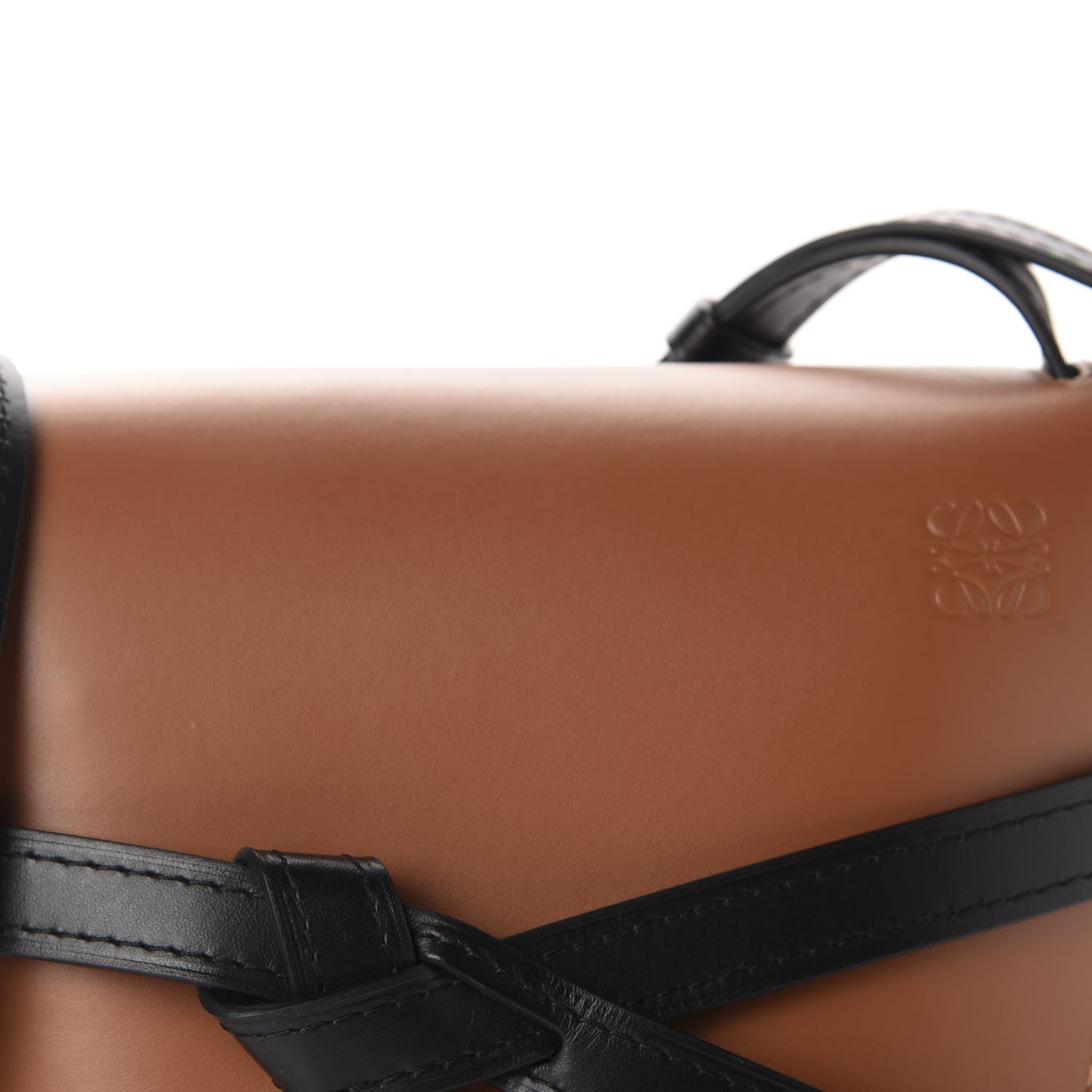 Loewe Calfskin Tweed Small Gate Crossbody Bag Tan 10 of 11