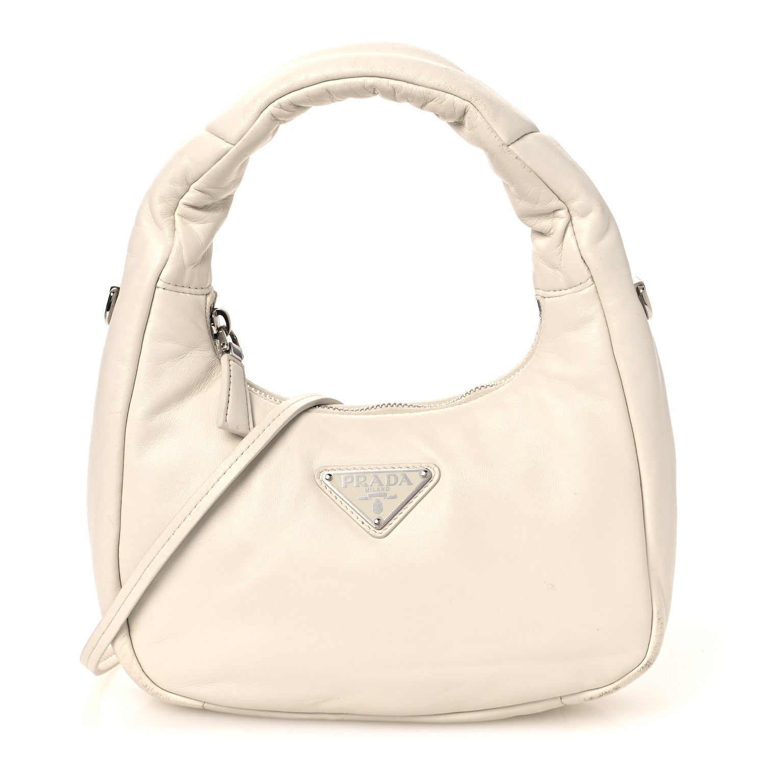 Prada Nappa Soft Padded Mini Bag White 1 of 10