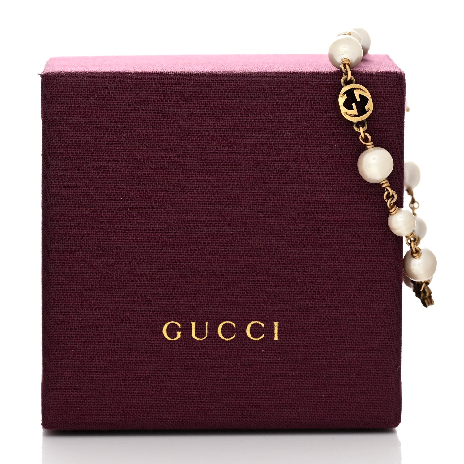 Gucci Interlocking G Flower Pearl Bracelet Gold 7 of 7