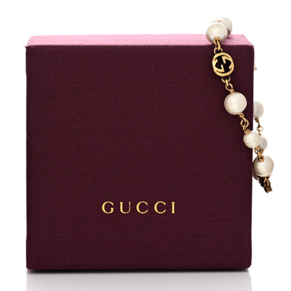 Gucci Interlocking G Flower Pearl Bracelet Gold 7 of 7