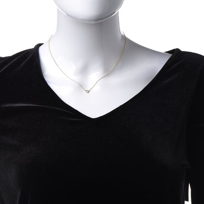 Tiffany 18K Yellow Gold Diamond .21ct Elsa Peretti Diamonds by the Yard Pendant Necklace 2 of 7