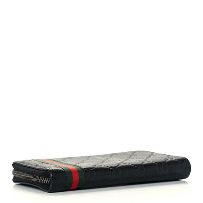 Gucci Guccissima Web Zip Around Wallet Black 4 of 9