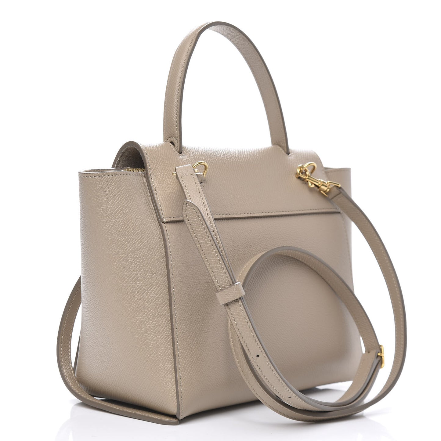 Grained Calfskin Nano Belt Bag Light Taupe
