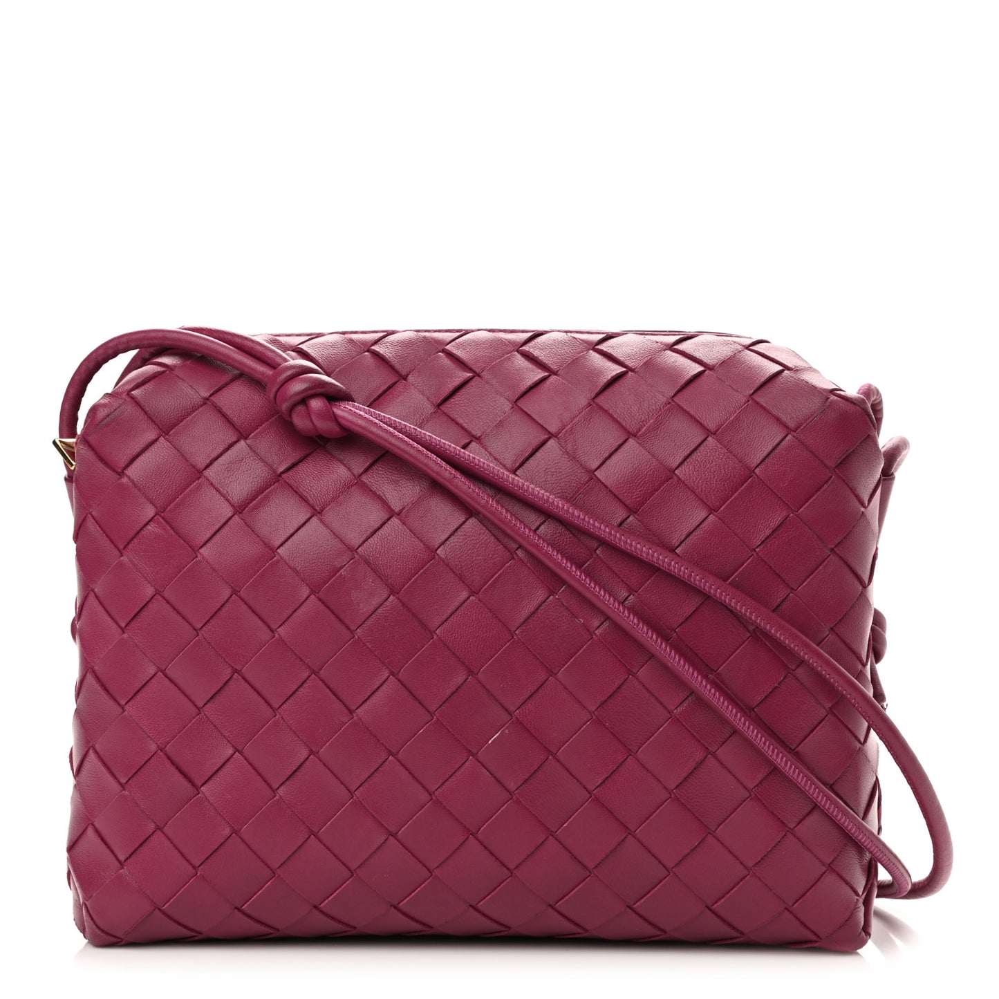Nappa Intrecciato Small Loop Camera Bag Cinnabar