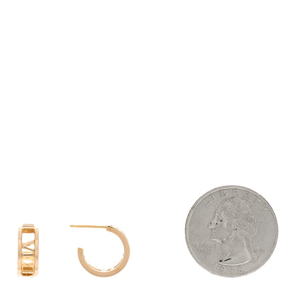 Tiffany 18K Rose Gold Mini Atlas Hoop Earrings 2 of 5