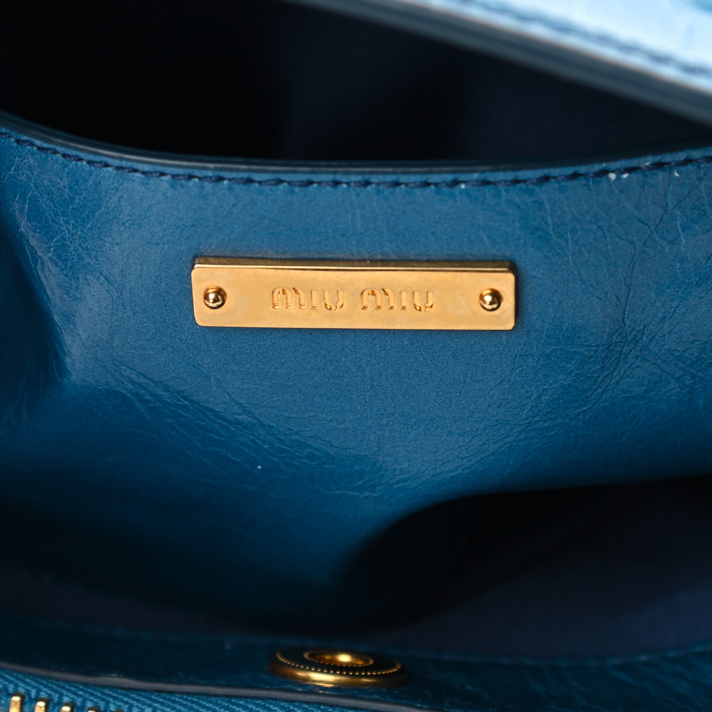 Vitello Shine Top Handle Satchel Oceano