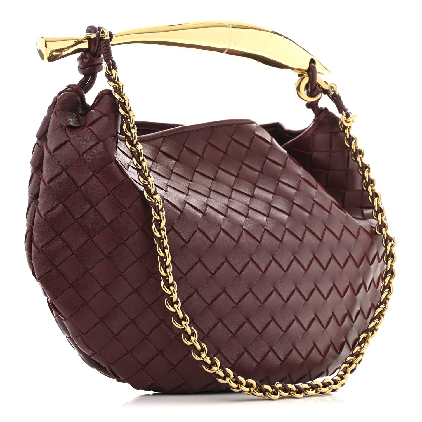 Nappa Intrecciato Sardine With Chain Bag Barolo