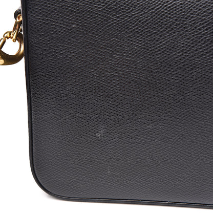 Saint Laurent Textured Calfskin Medium Classic Monogram Universite Bag Black 14 of 14