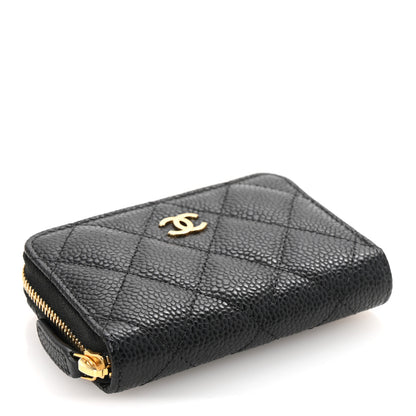 Chanel Caviar Quilted Zip Coin Purse Black 4 of 8