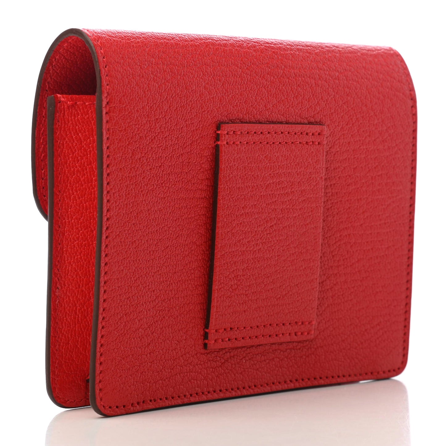 Chevre Mysore Roulis Slim Wallet Rouge De Coeur