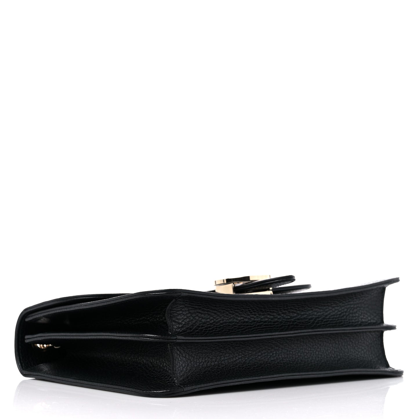 Dollar Calfskin Interlocking G Shoulder Bag Black