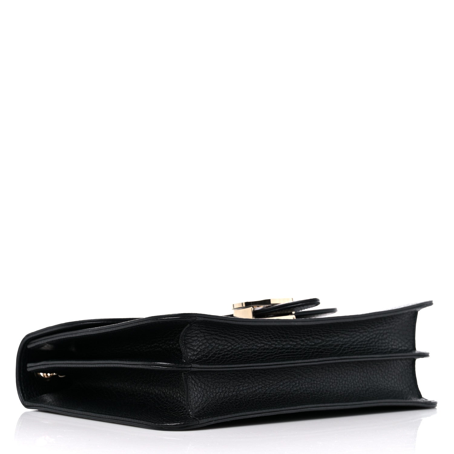 Gucci Dollar Calfskin Interlocking G Shoulder Bag Black 4 of 9