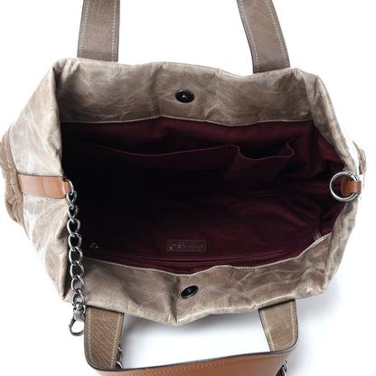 Chanel Iridescent Calfskin Quilted Large In The Mix Tote Khaki 5 of 10