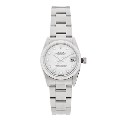 Rolex Stainless Steel 18K White Gold Diamond Meteorite 31mm Oyster Perpetual Datejust Watch 78274 1 of 5