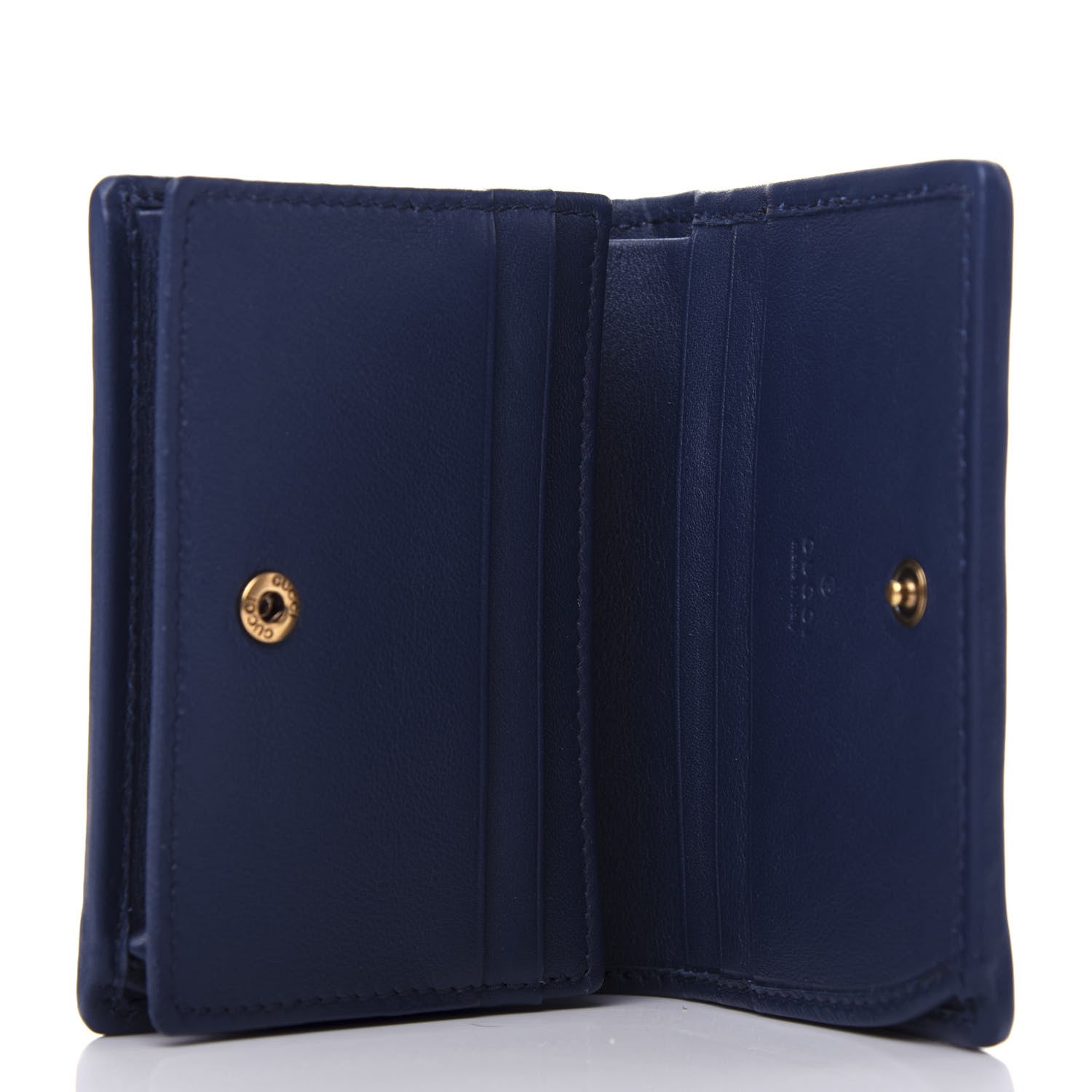 Gucci Canvas Flora Floral Trapuntata Zumi Card Case Wallet Great White Multicolor Blue Agata 5 of 6
