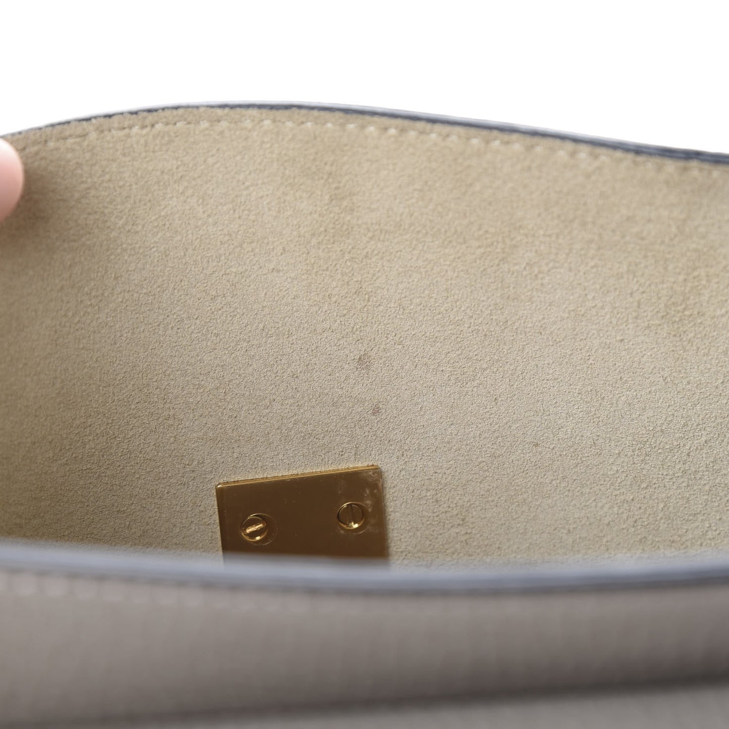Grained Lambskin Drew Shoulder Bag Motty Grey