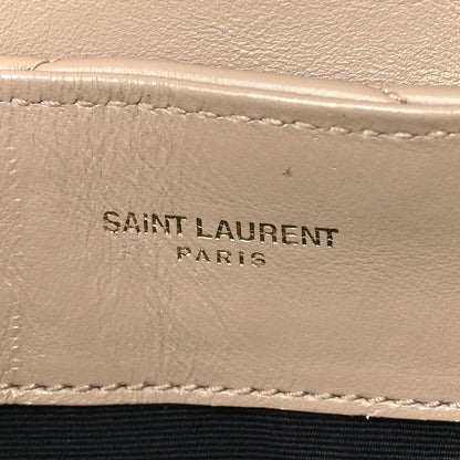 Saint Laurent Calfskin Y Quilted Monogram Small Loulou Chain Satchel Dark Beige 6 of 8