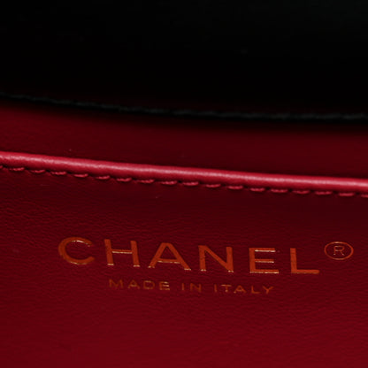 Chanel Lambskin Enamel Quilted Mini Pending CC Square Flap Black 6 of 10