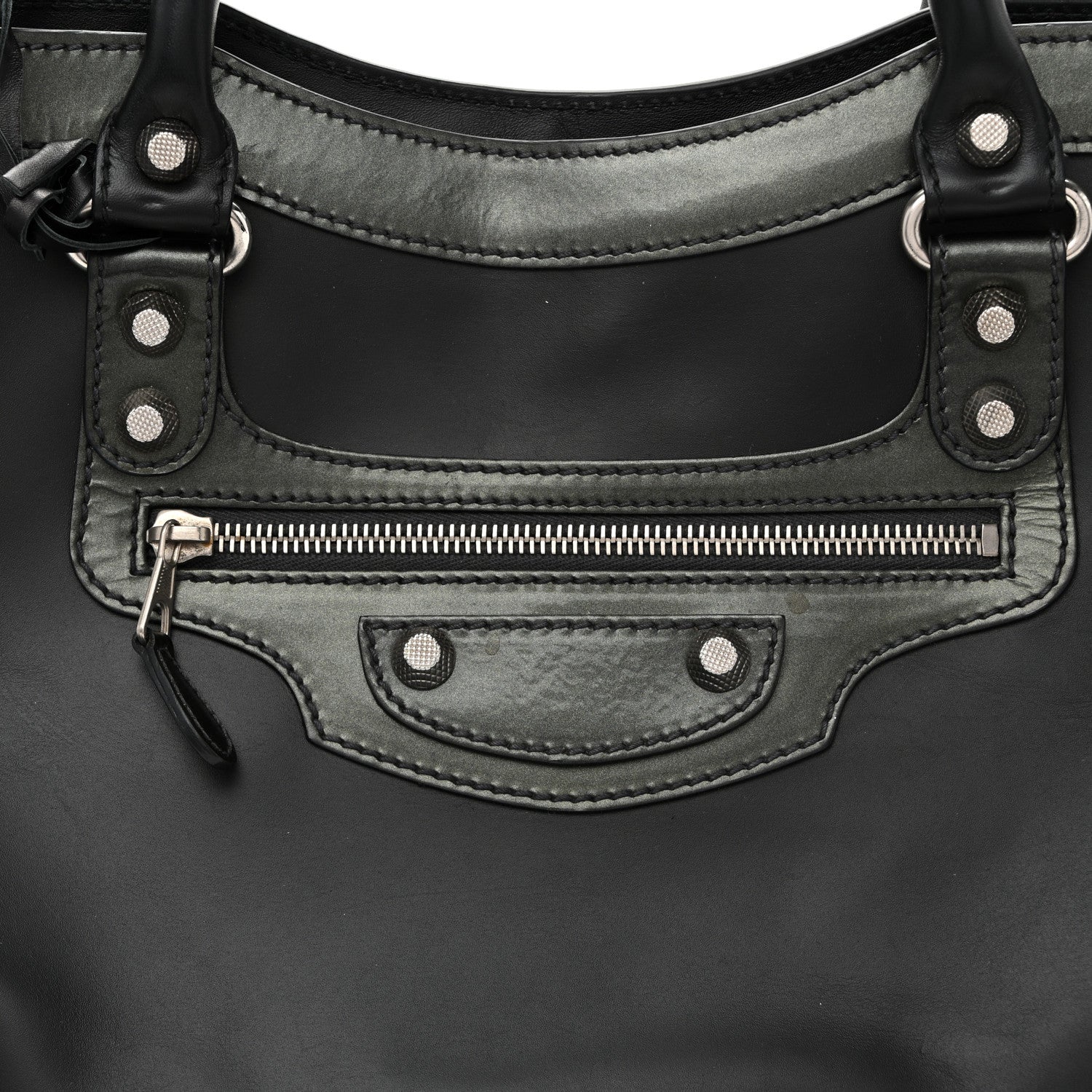 Balenciaga Smooth Calfskin Metallic Patent Giant 12 Silver Hardware City Vert Poker Fonce 9 of 11