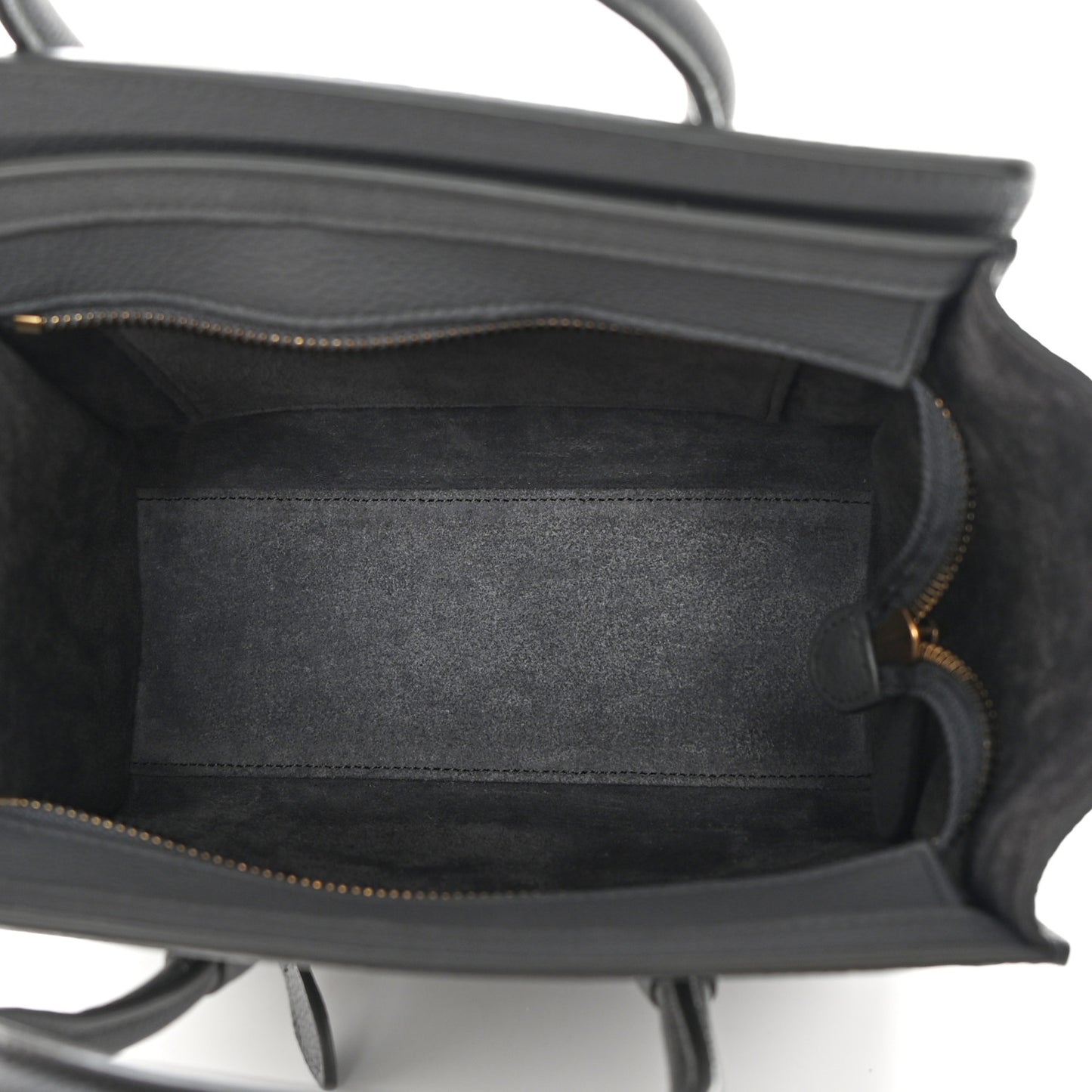 Baby Drummed Calfskin Nano Luggage Kohl