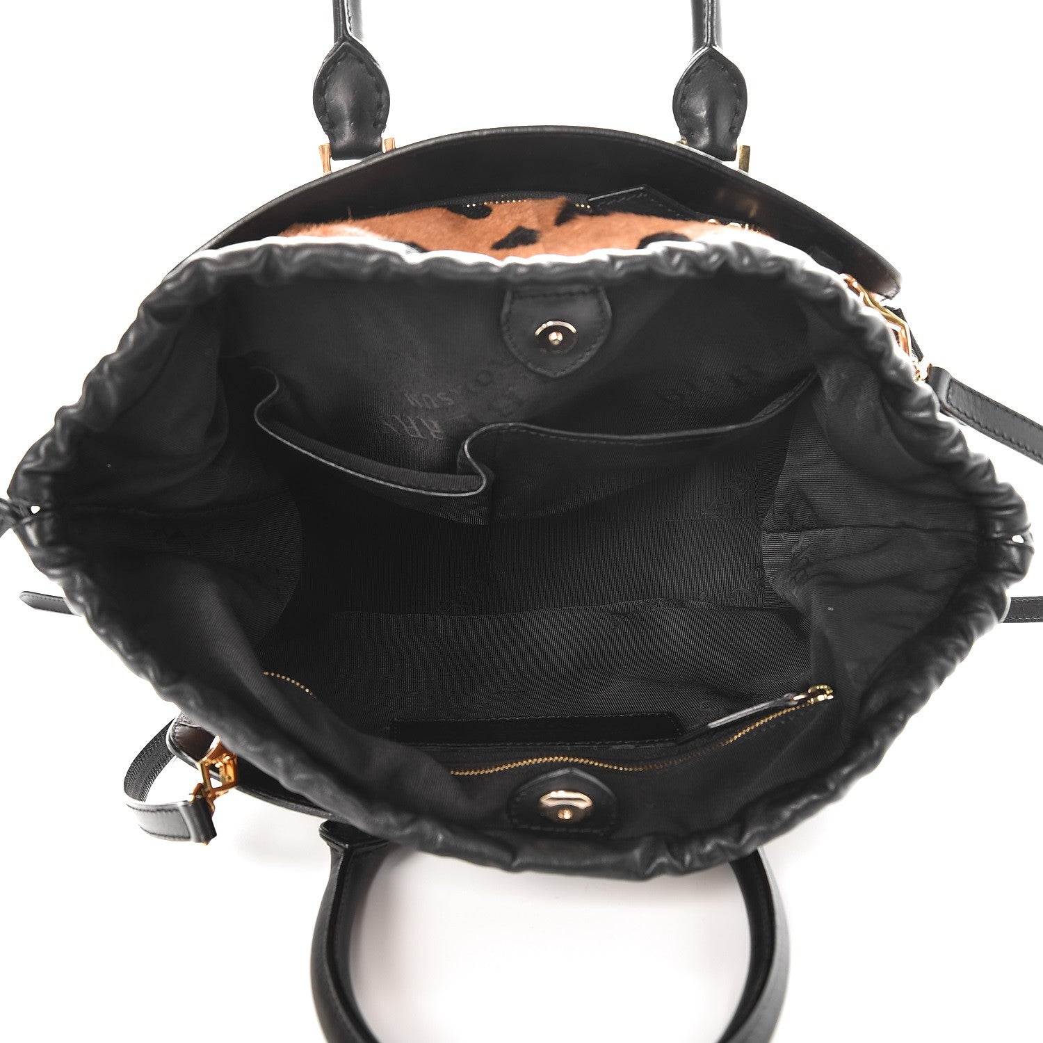 Burberry Prorsum Calfskin Calf Hair Small Dinton Satchel Black 5 of 15