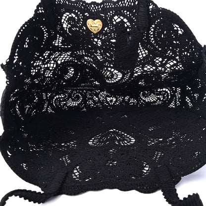 Dolce & Gabbana Cordonetto Lace Large Beatrice Tote Black 5 of 8