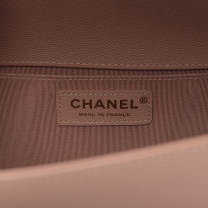 Chanel Caviar Quilted Medium Boy Flap Light Beige 9 of 11