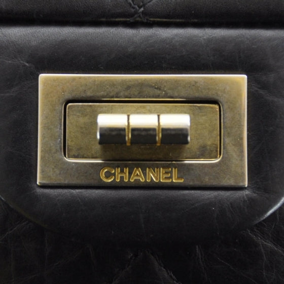 Chanel Aged Calfskin Quilted 50th Anniversary 2.55 Reissue 227 Flap Black 4 of 8