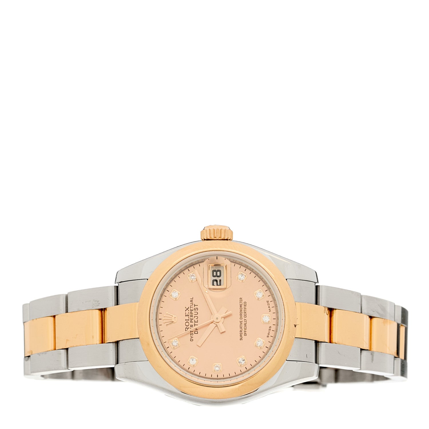 Rolex Stainless Steel 18K Everose Gold Diamond 26mm Oyster Perpetual Datejust Watch Champagne 179161 2 of 4