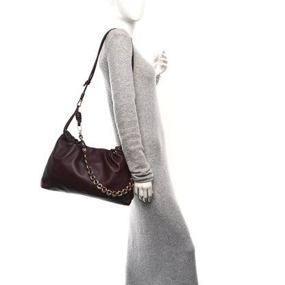 Loewe Mellow Nappa Donut Chain Large Flamenco Knot Clutch Dark Burgundy 2 of 11