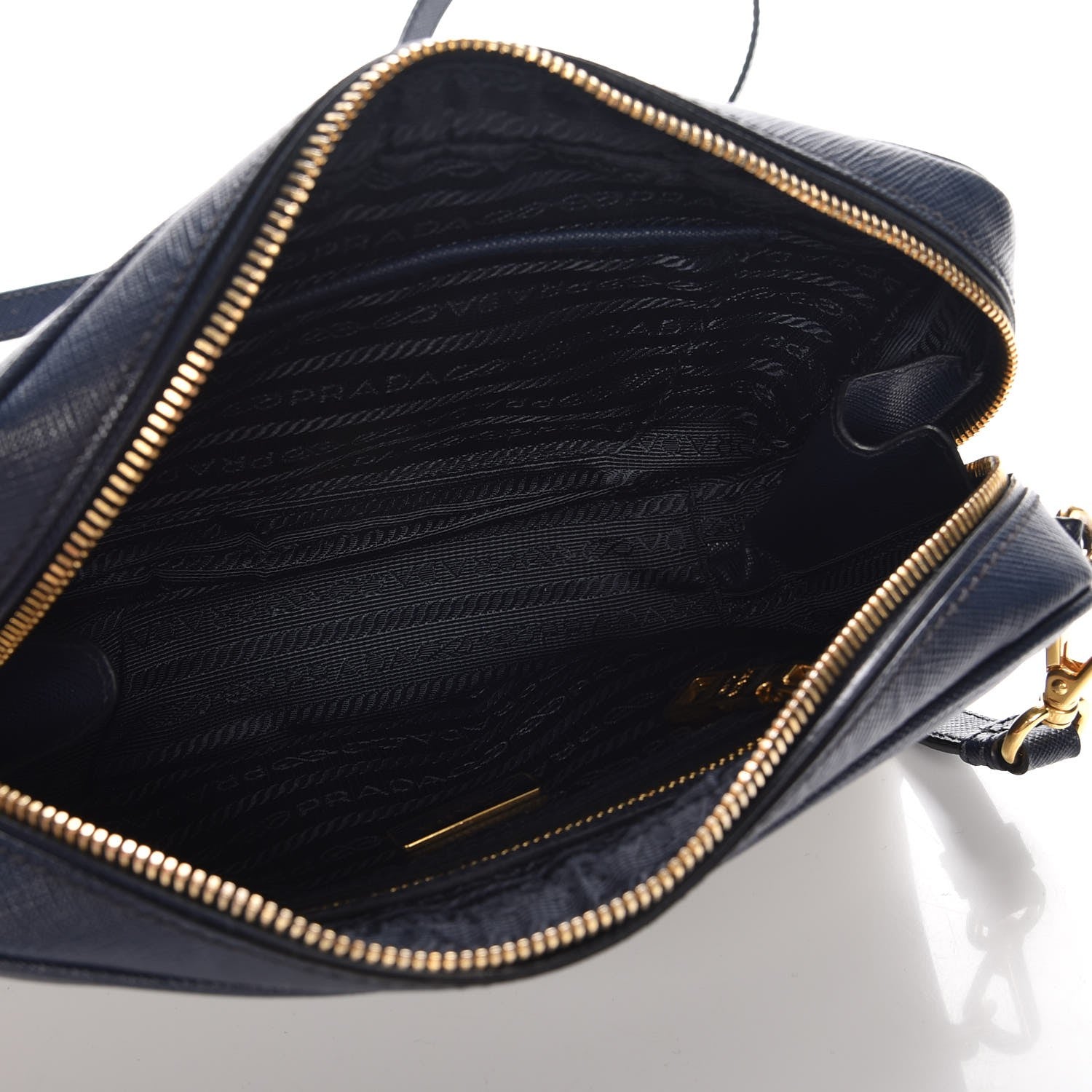 Prada Saffiano Lux Crossbody Bag Baltico 5 of 8