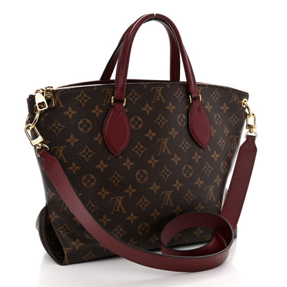 Louis Vuitton Monogram Flower Zipped Tote MM Bordeaux 3 of 10