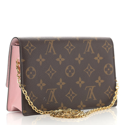Louis Vuitton Monogram Flore Chain Wallet Rose Ballerine 2 of 9