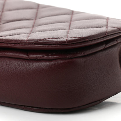 Chanel Calfskin Quilted Coco Mail Clutch With Chain Burgundy 10 of 12