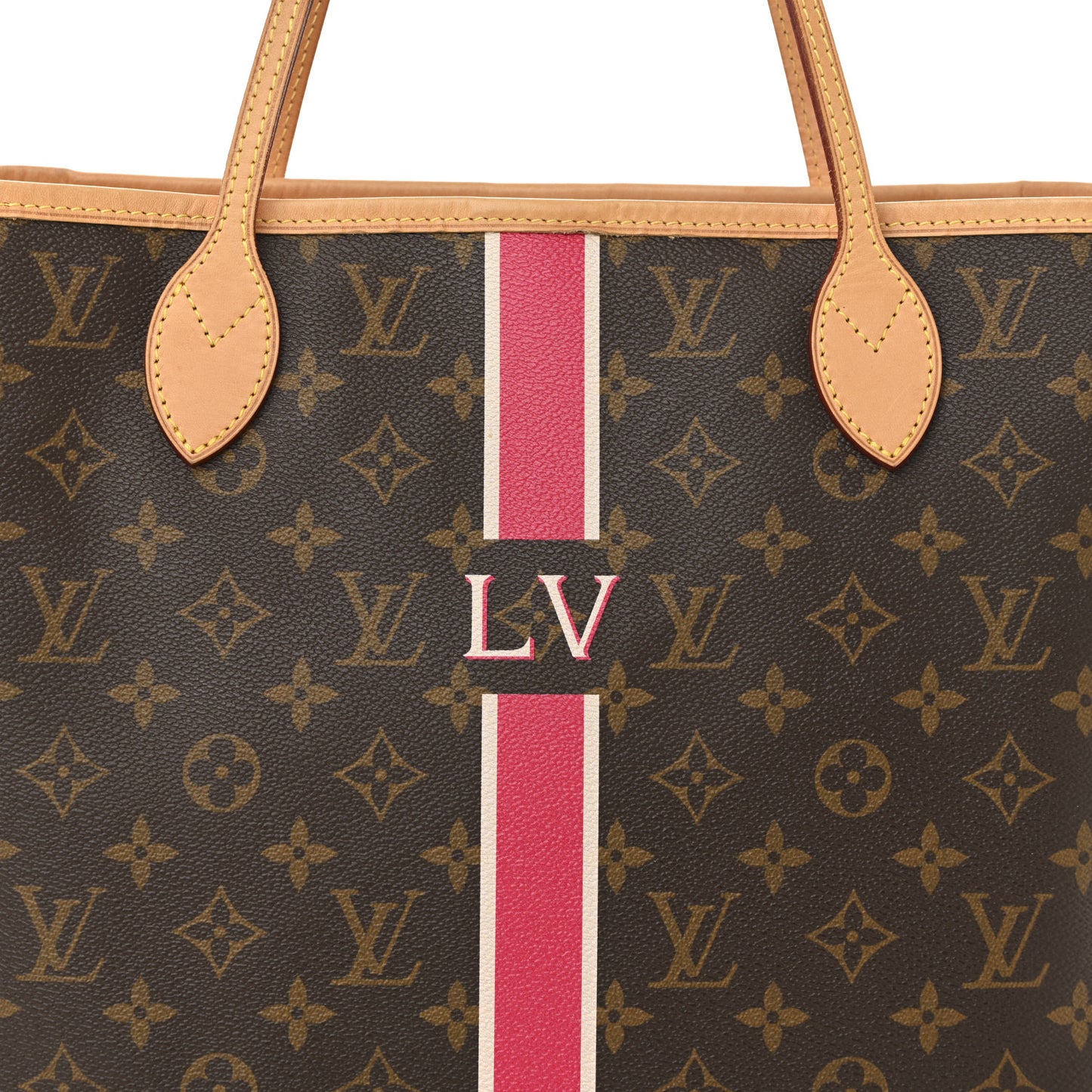 Monogram My LV Heritage Neverfull MM Fuchsia White