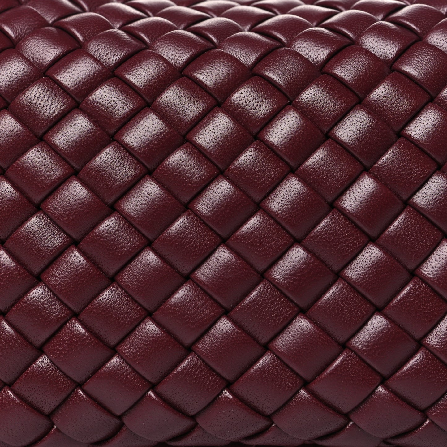 Nappa Intrecciato Small Cobble Top Handle Bag Barolo