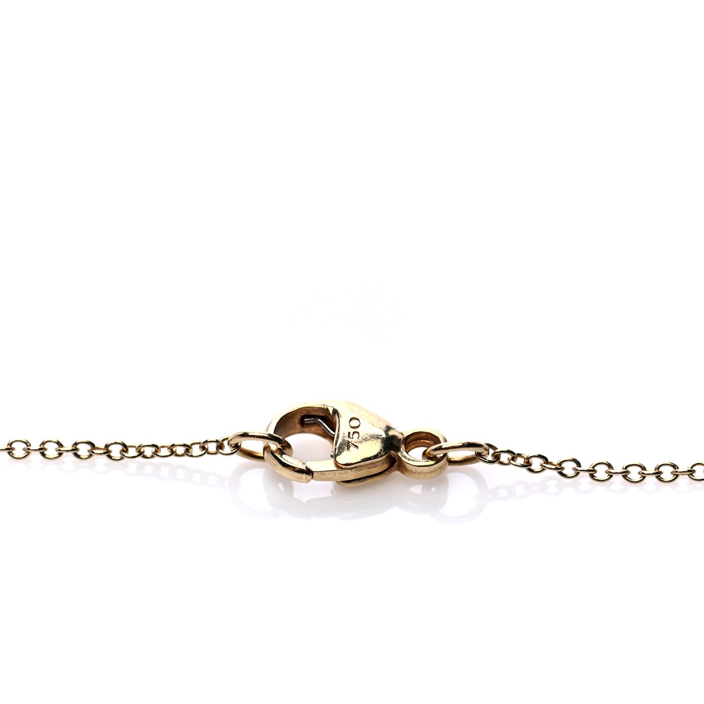 18K Yellow Gold Diamond Cable Collectibles Quatrefoil Pendant Necklace
