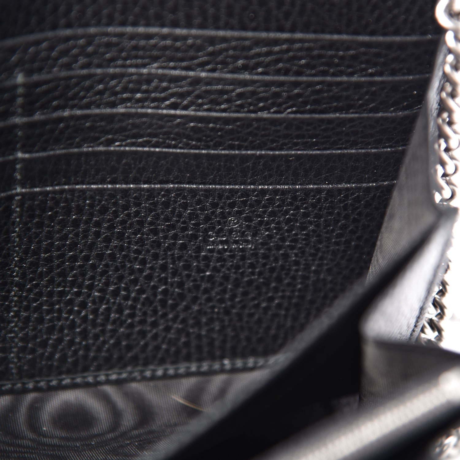 Gucci Calfskin Mini Dionysus Chain Wallet Black 6 of 8