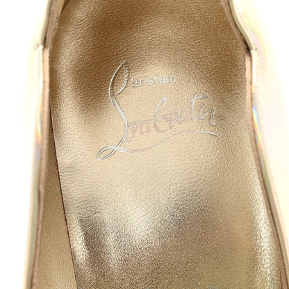 Christian Louboutin Metallic Patent Psychic Hot Chick 100 Pumps 38.5 Platine 7 of 10