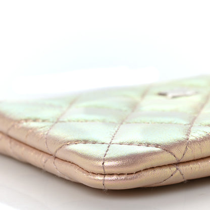 Chanel Iridescent Calfskin Quilted Small Cosmetic Case Pink 8 of 9