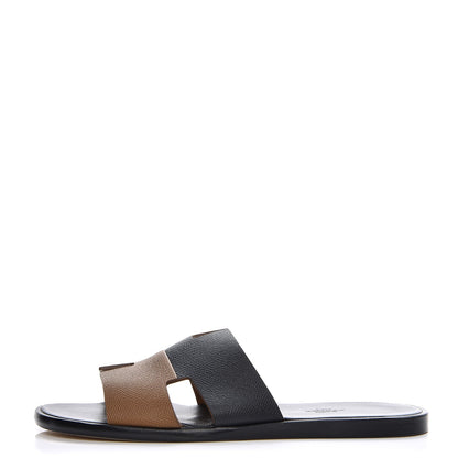 Hermes Epsom Bi Color Izmir Mens Sandals 43 Black 1 of 9